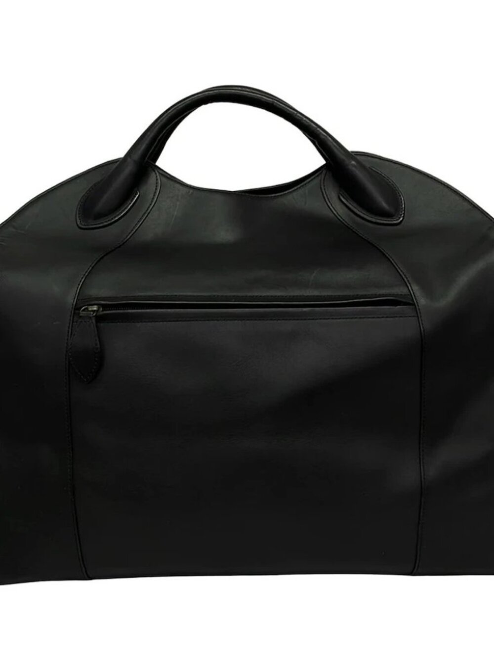 Dakota Black Leather Nylon Boston Bag